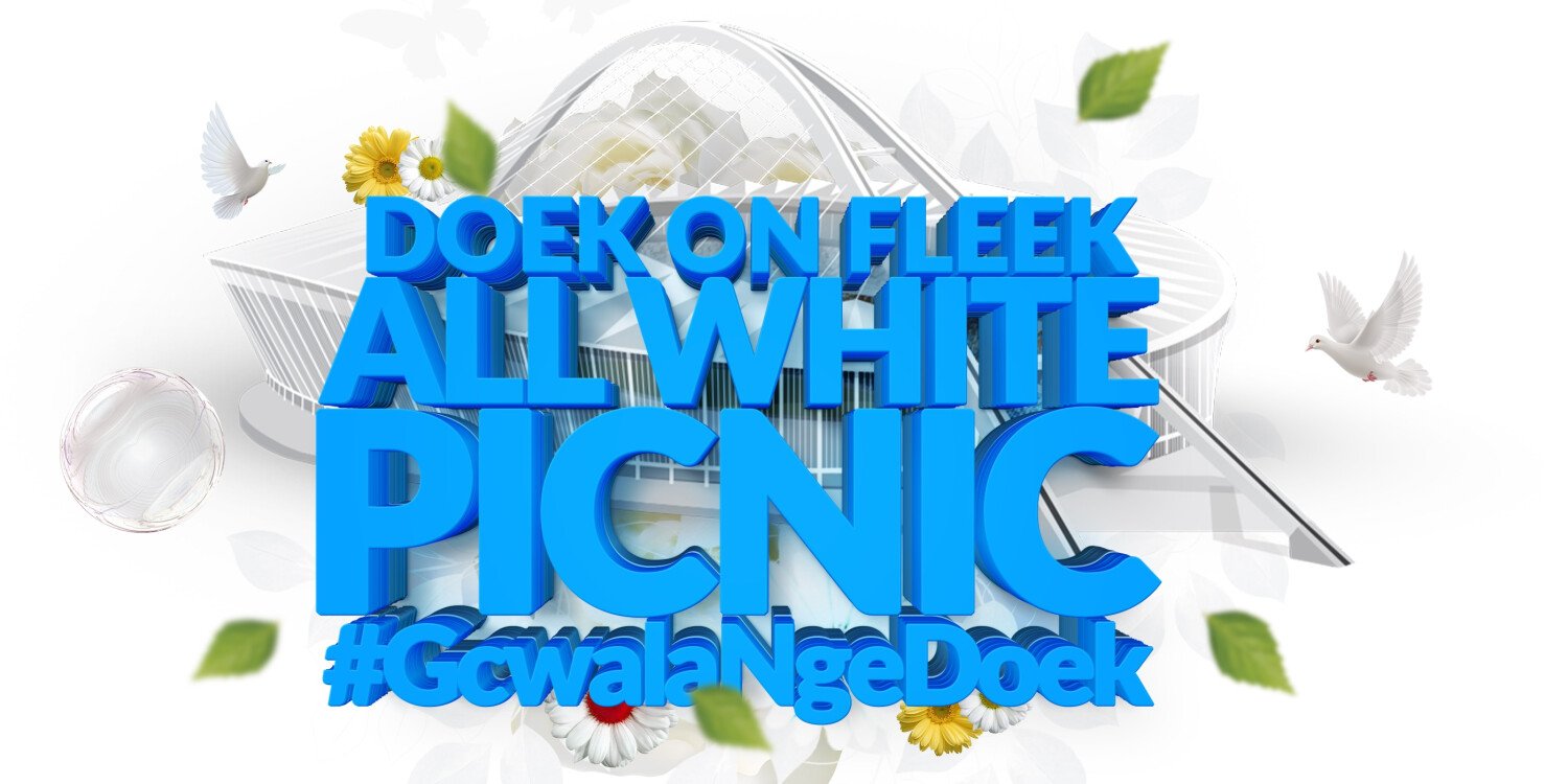 Doek On Fleek All White+Blue Doek Womens Picnic Botswana