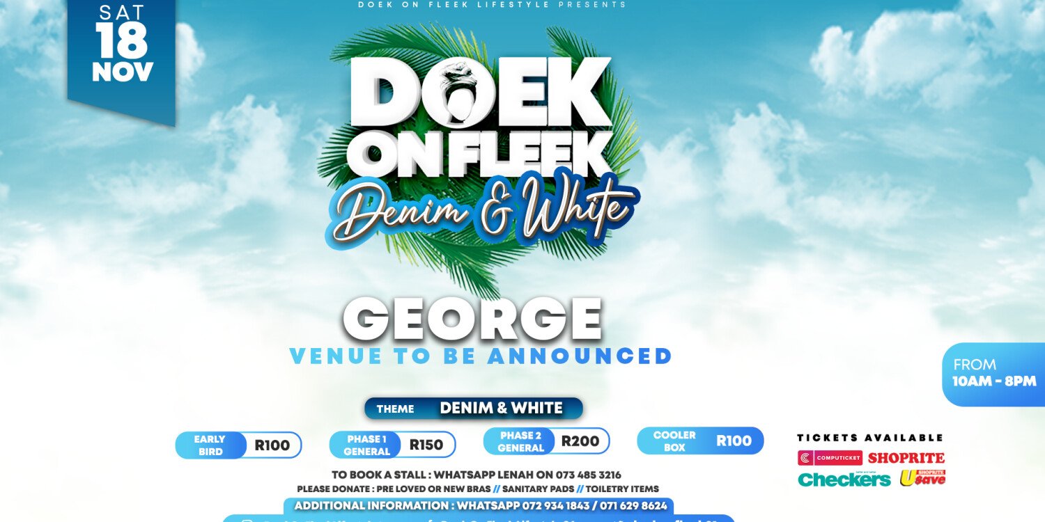 Doek On Fleek Denim & White Picnic George