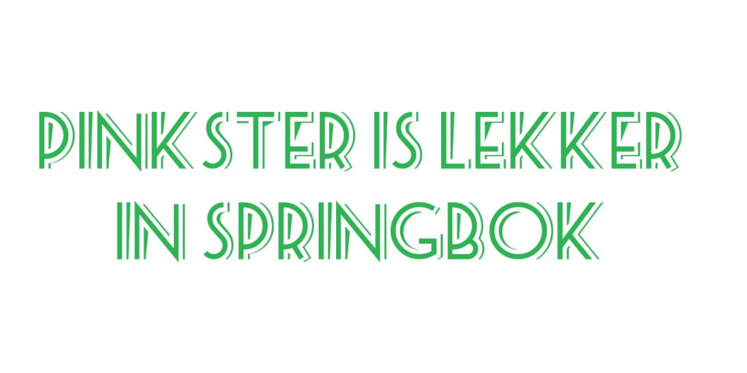PINKSTER IS LEKKER 
