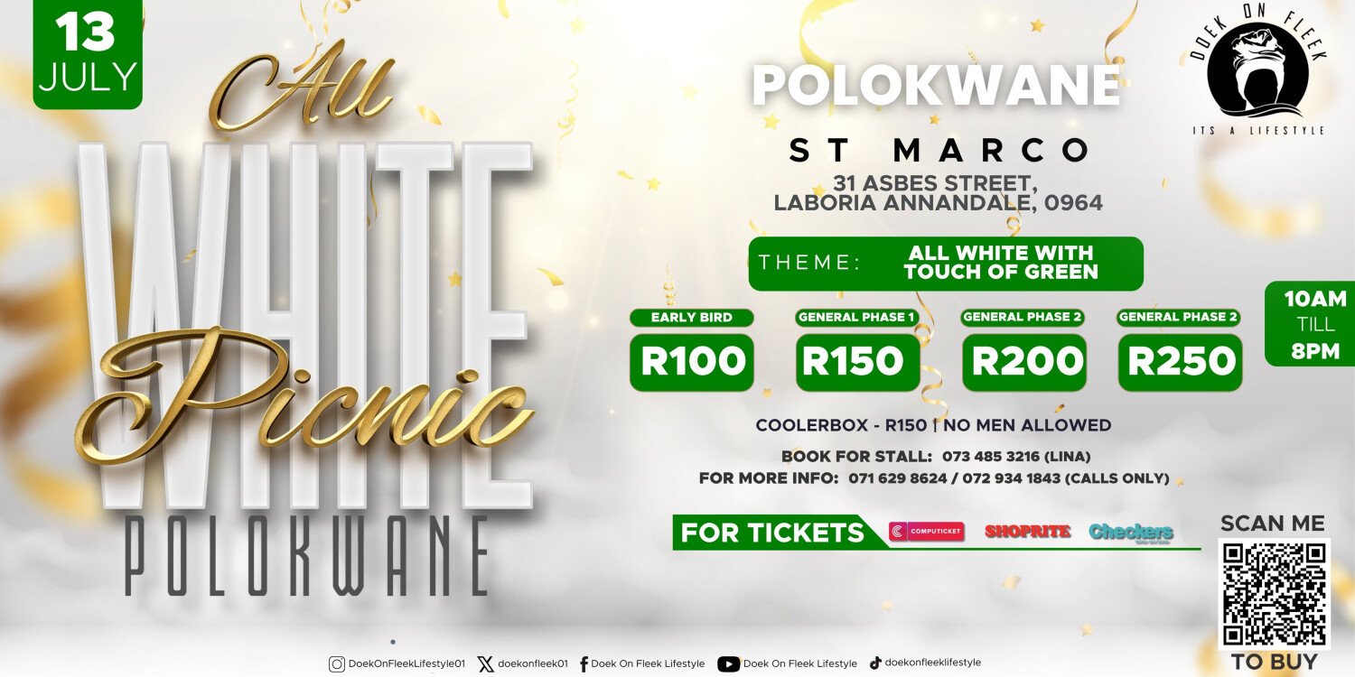 Doek On Fleek All White Picnic Polokwane