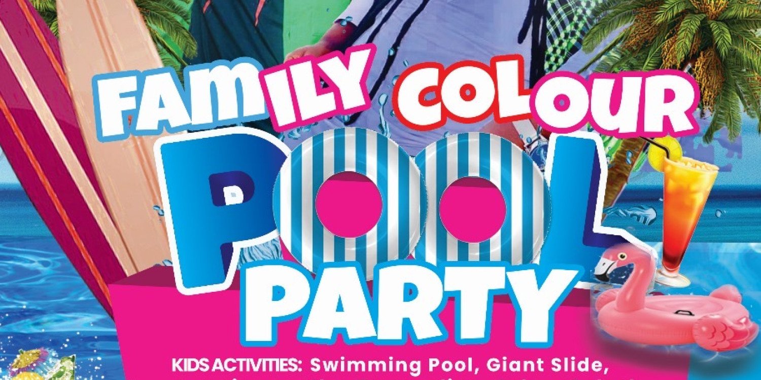 Family Colour pool party