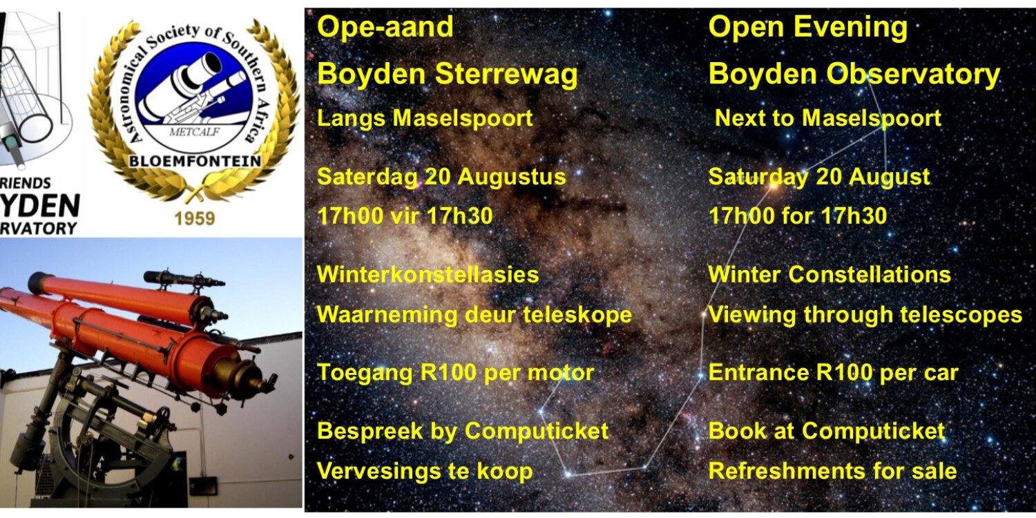 Boyden Open Evening: Winter constellations.