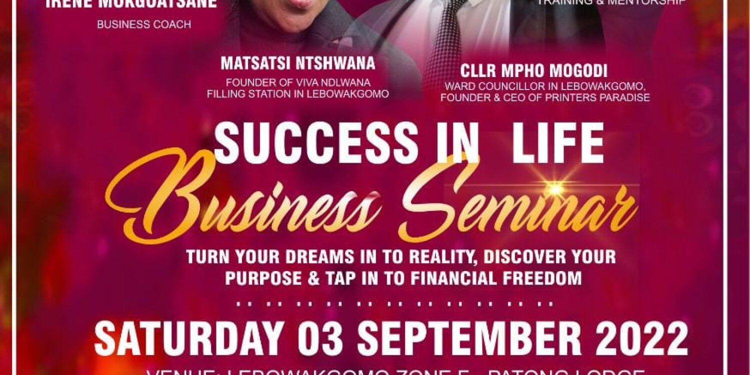Success In Life; Business Seminar
