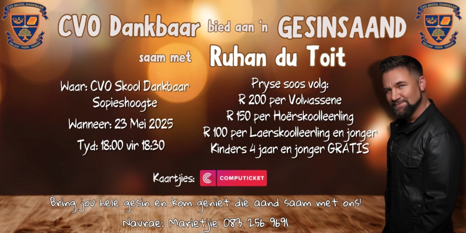 Gesinsaand saam met Ruhan du Toit