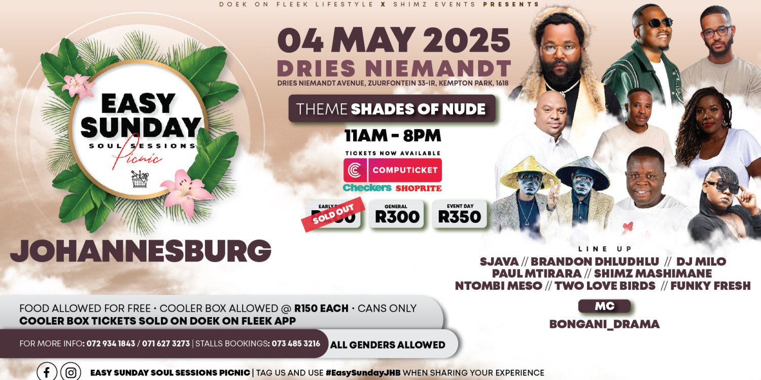 Easy Sunday Soul Sessions Picnic Johannesburg - Computicket BoxOffice