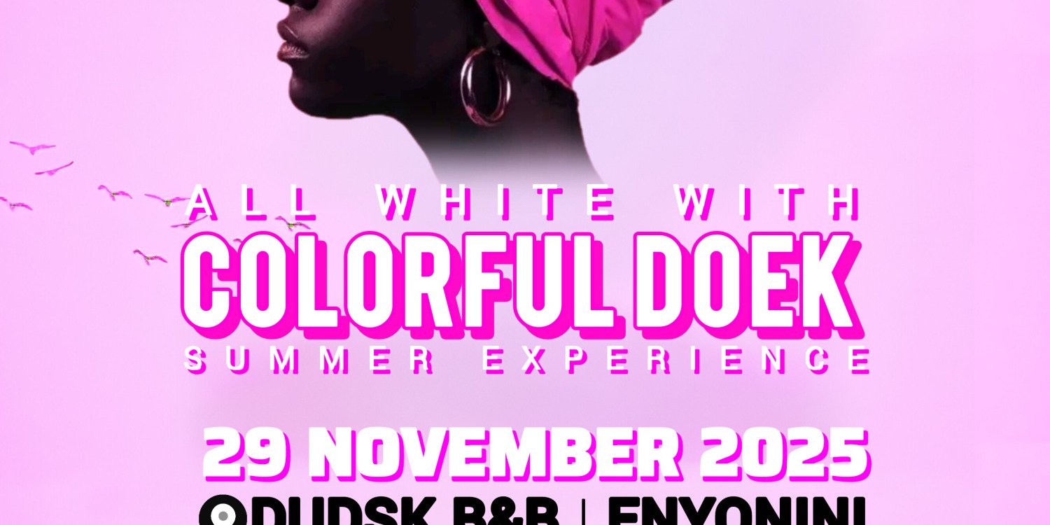 All White With Colorful Doek SUMMER EXPERIENCE 