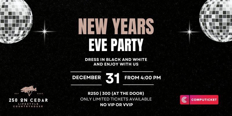 250 On Cedar New Years Eve Party