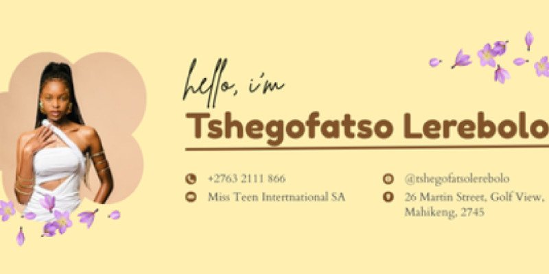 Tshegofatso Lerebolo- Miss Teen International SA Raffle