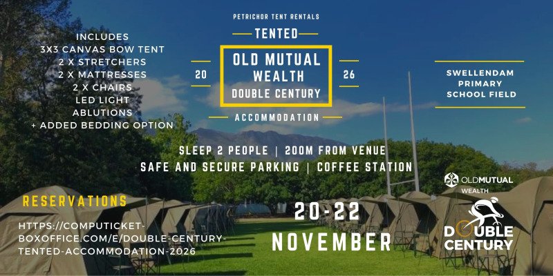 Double Century Tented Accommodation 2026