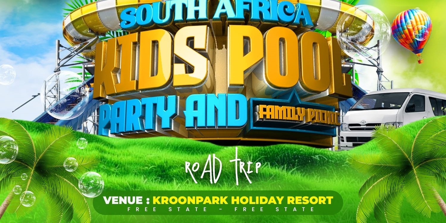 South Africa`s Kids Pool Party And Family Picnic