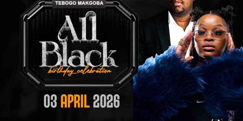 Tebogo Makgoba All Black Birthday Celebration 