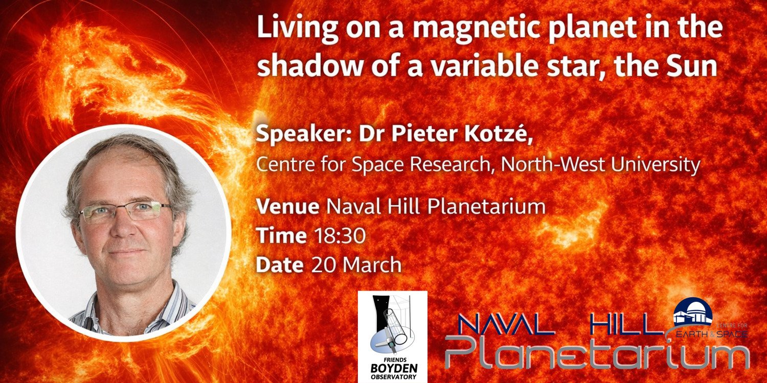Public talk: Living on a magnetic planet 20 March