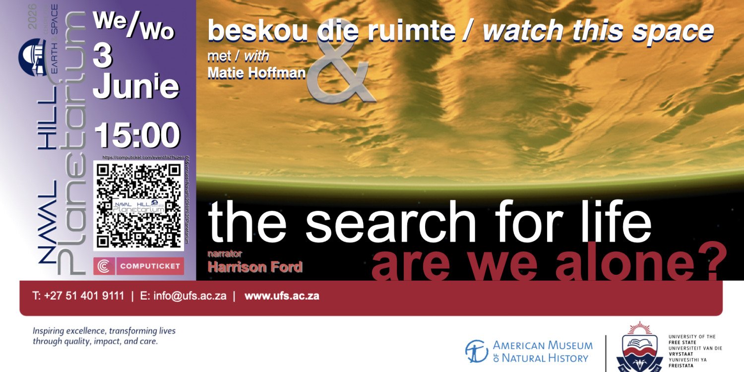 3 June 2026: Search for life: are we alone? (Eng & Afr)