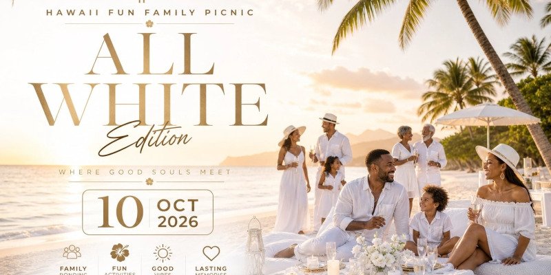 Hawaii Fun Family Picnic...@All white edition 