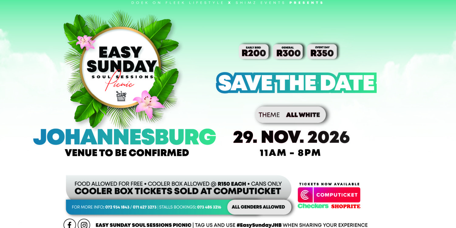 Easy Sunday Soul Sessions Picnic Johannesburg