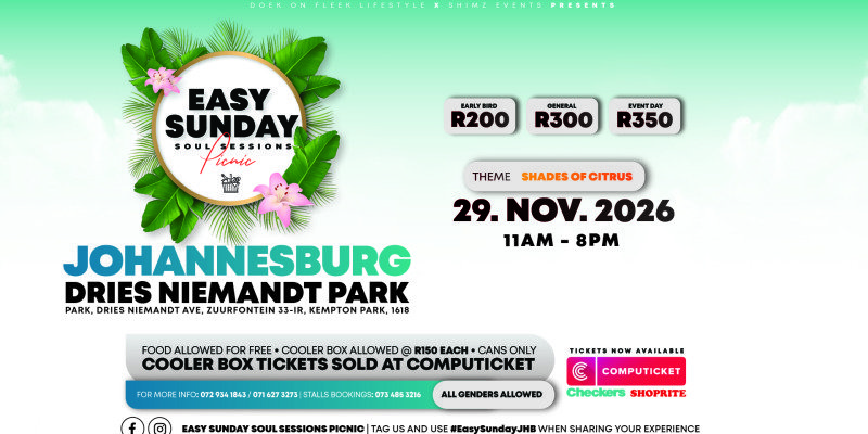 Easy Sunday Soul Sessions Picnic Johannesburg