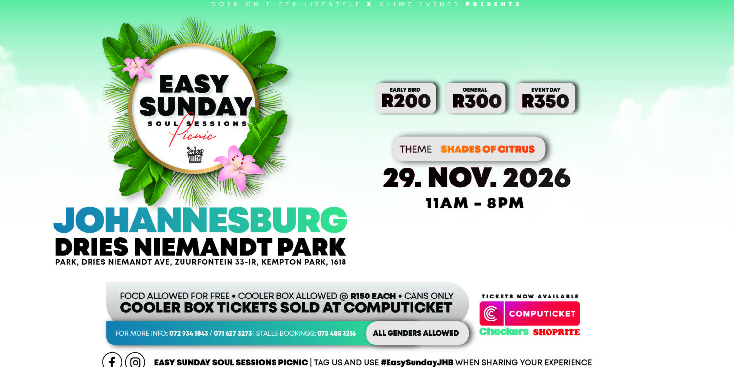 Easy Sunday Soul Sessions Picnic Johannesburg