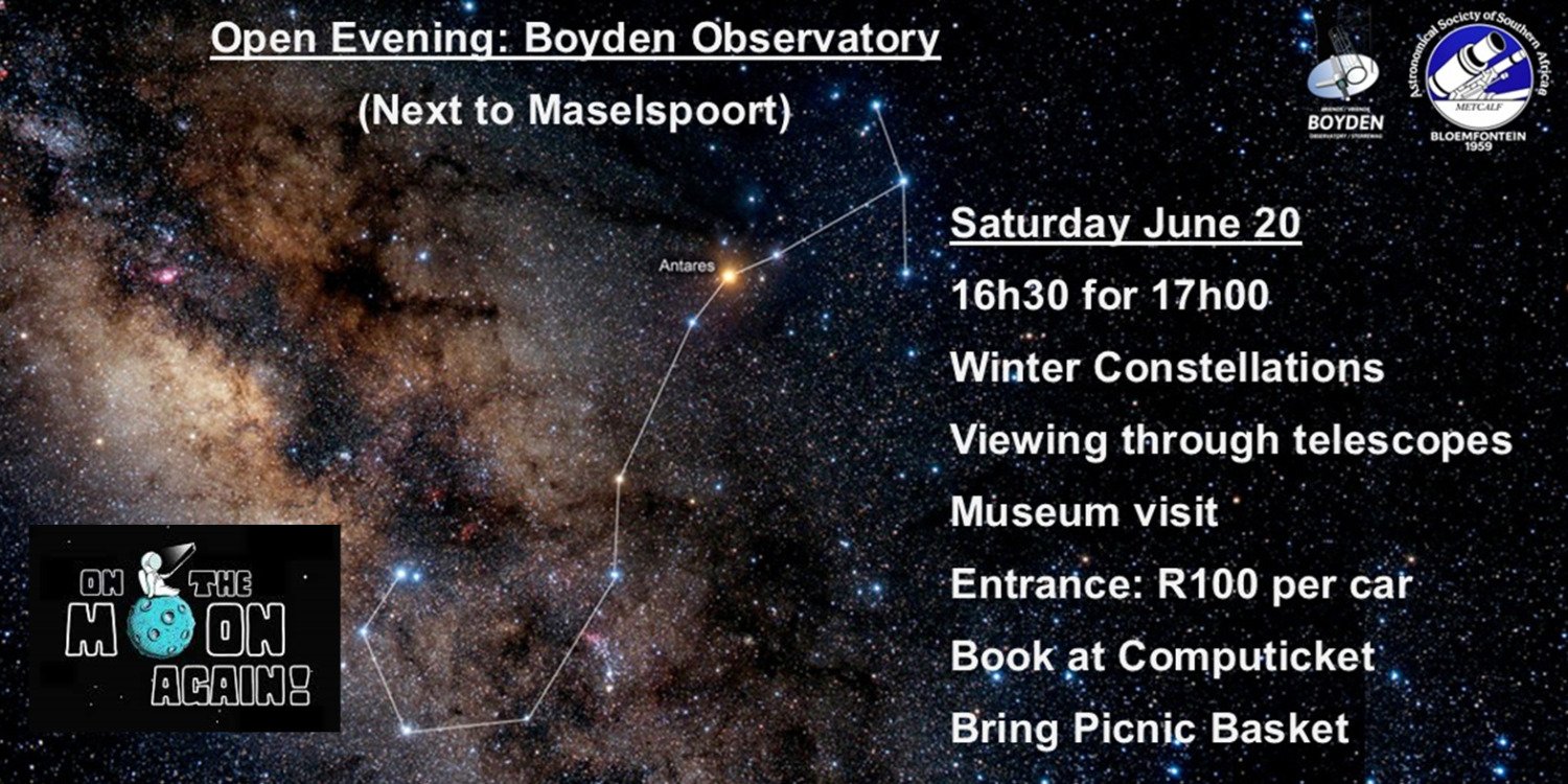 Boyden Observatory Open Evening 20 June