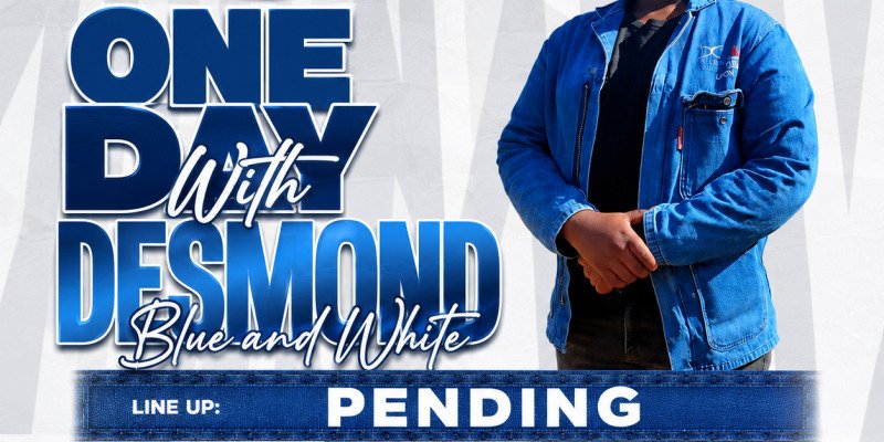ONE DAY WITH DESMOND BLUE AND WHITE 