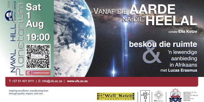 1 Augustus 2026: Vanaf die aarde na die heelal (Afr)
