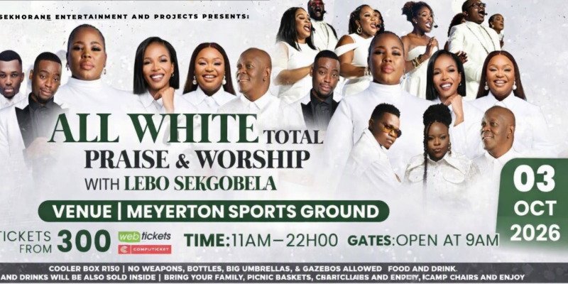 ALL WHITE TOTAL PRAISE AND WORSHIP WITH LEBO SEKGOBELA
