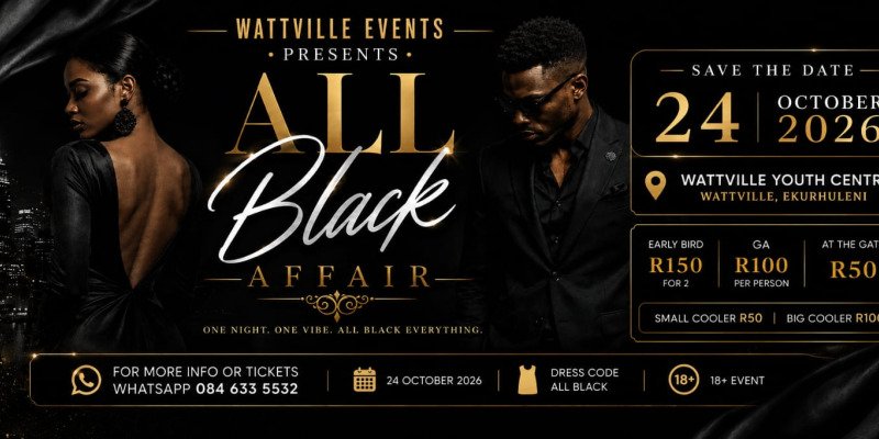 All Black Affair - Wattville Events 