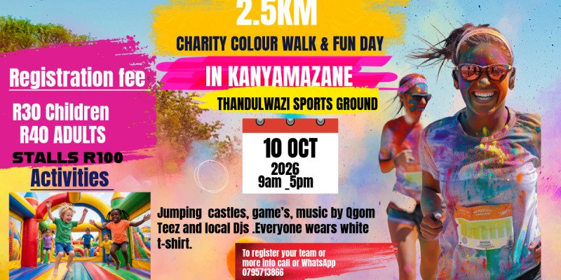 2,5km charity colour walk and fun day in kanyamazane 