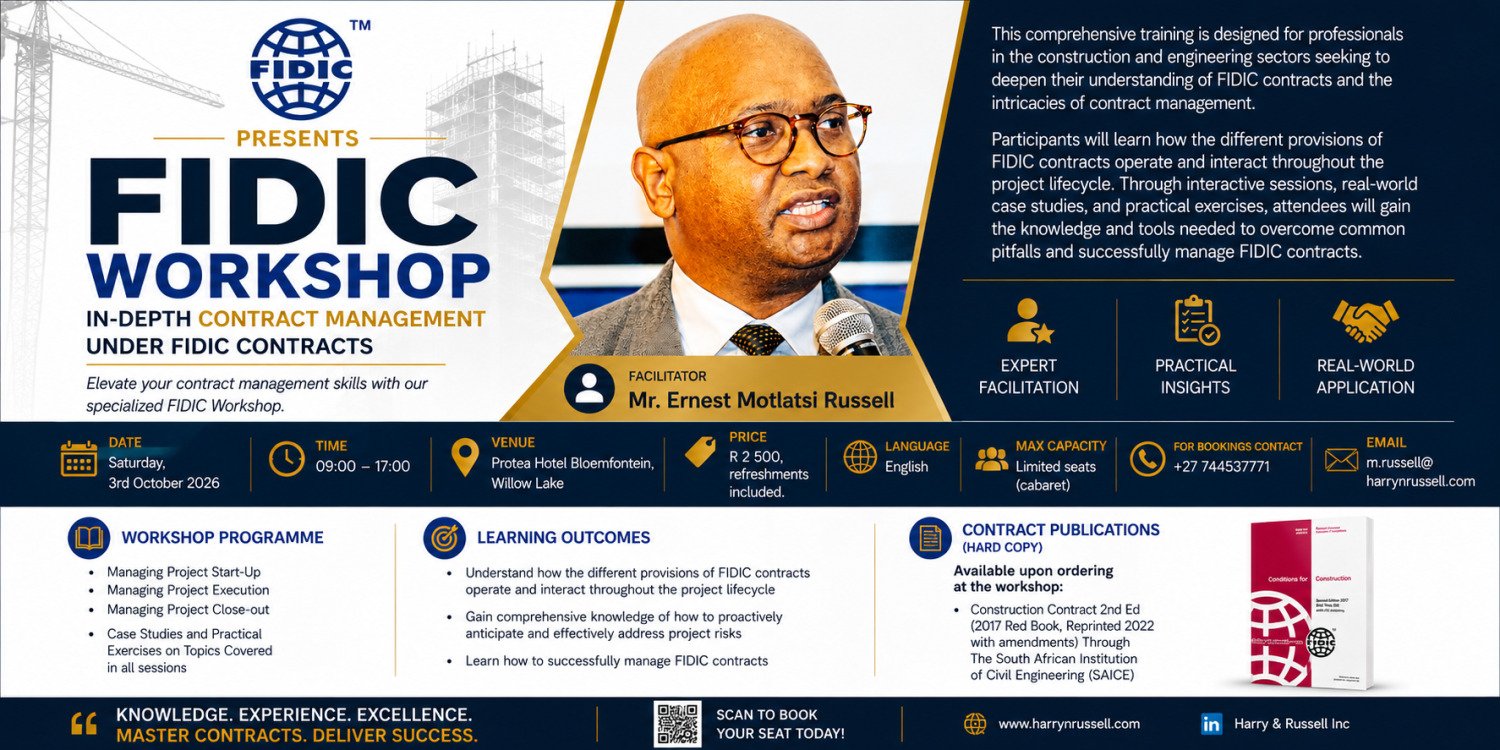 FIDIC Workshop 2026 - Bloemfontein