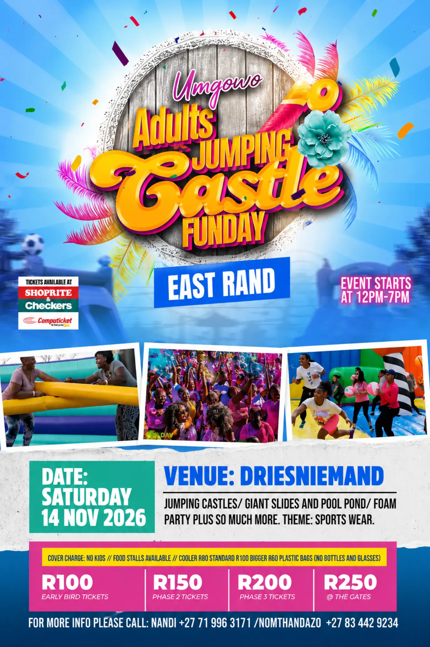 Umgowo Adult Jumping Castle Fun Day- East Rand