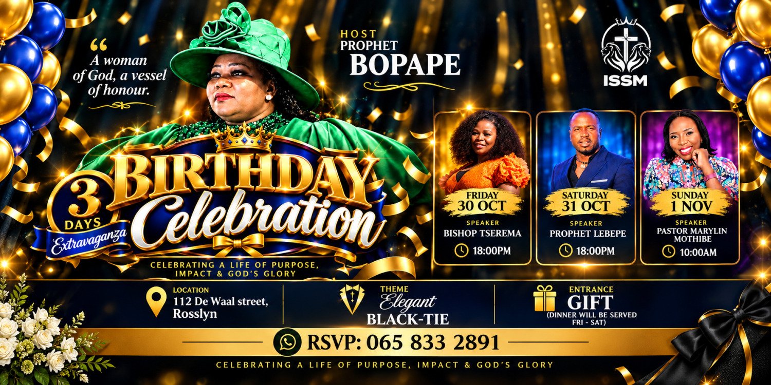 Prophet Bopape 3 days Extravaganza birthday celebration 