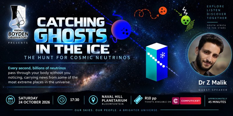Public talk: Catching Ghosts in the Ice 24 Oct